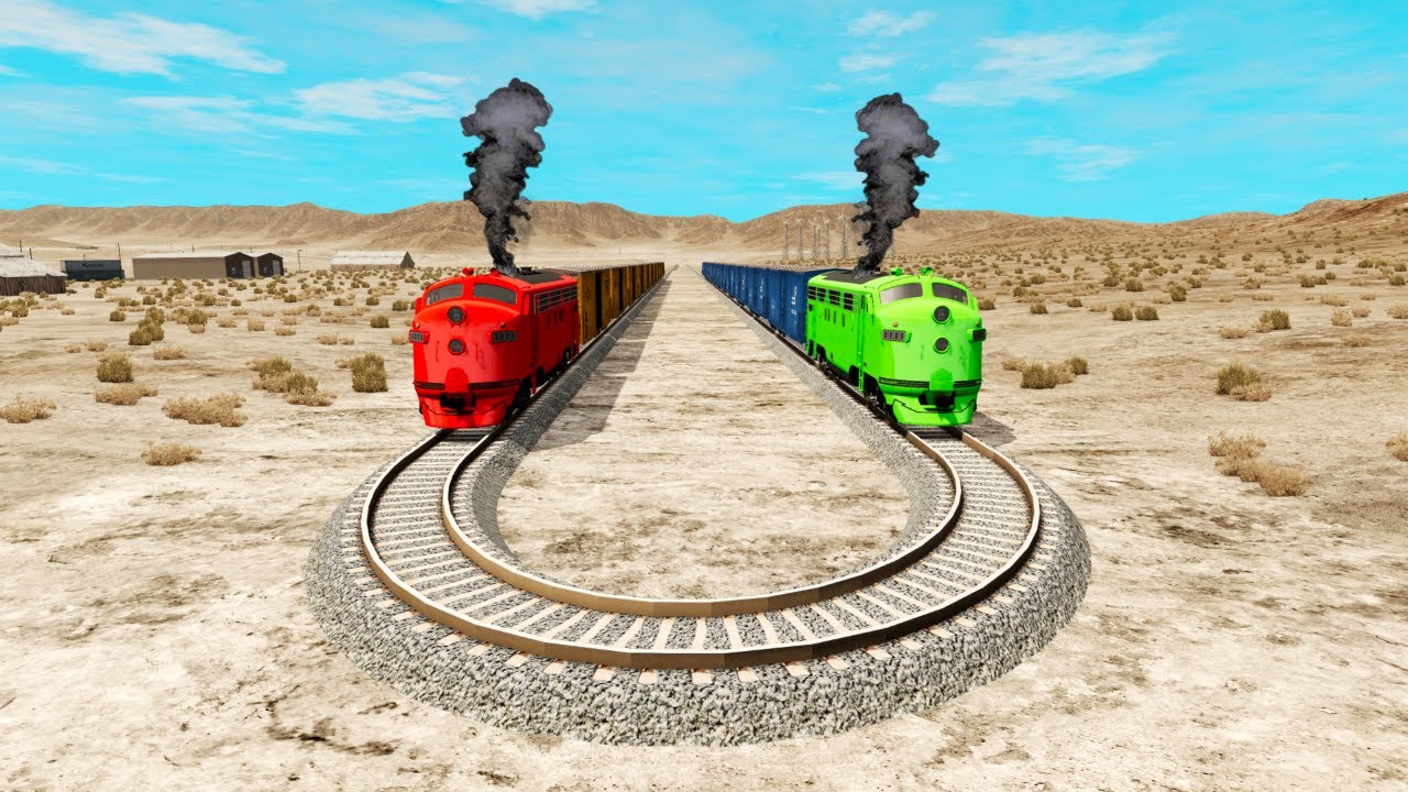 😨Train vs🚂Impossible Track Crashes | BeamNG.Drive