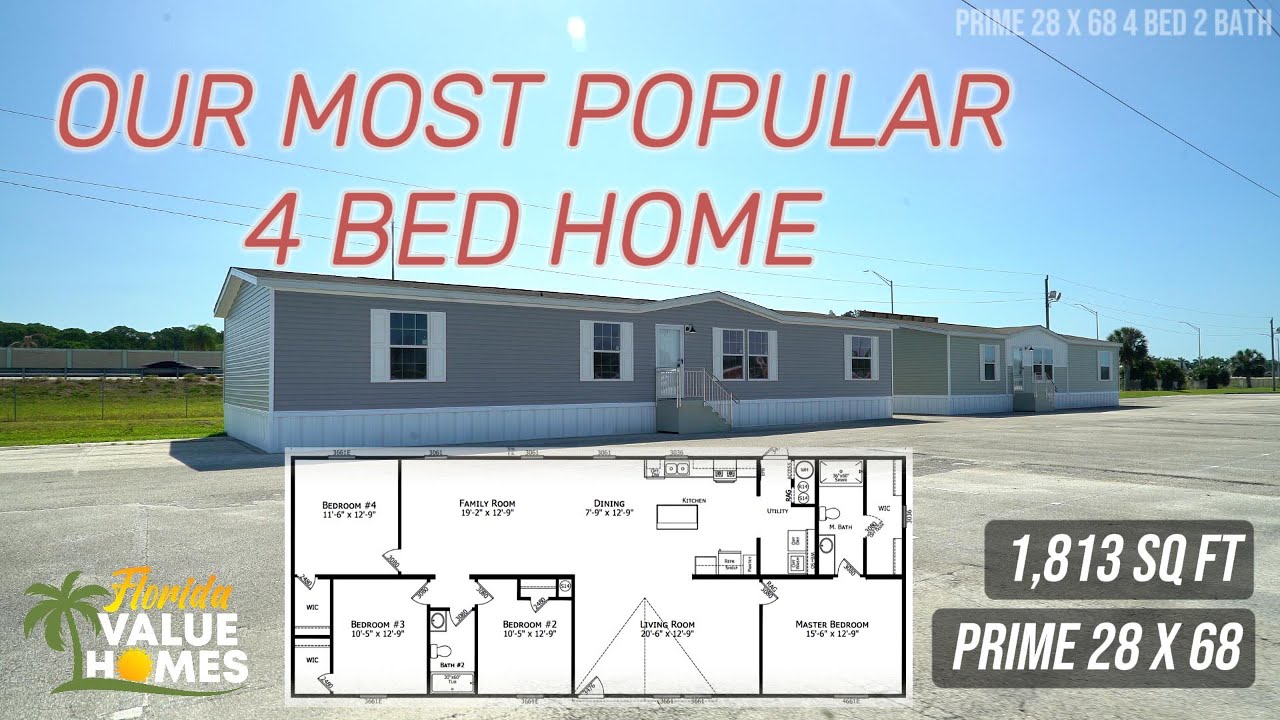 Champion Prime 28 x 68 4 Bed 2 Bath | Manufactured Home Tour (2025)