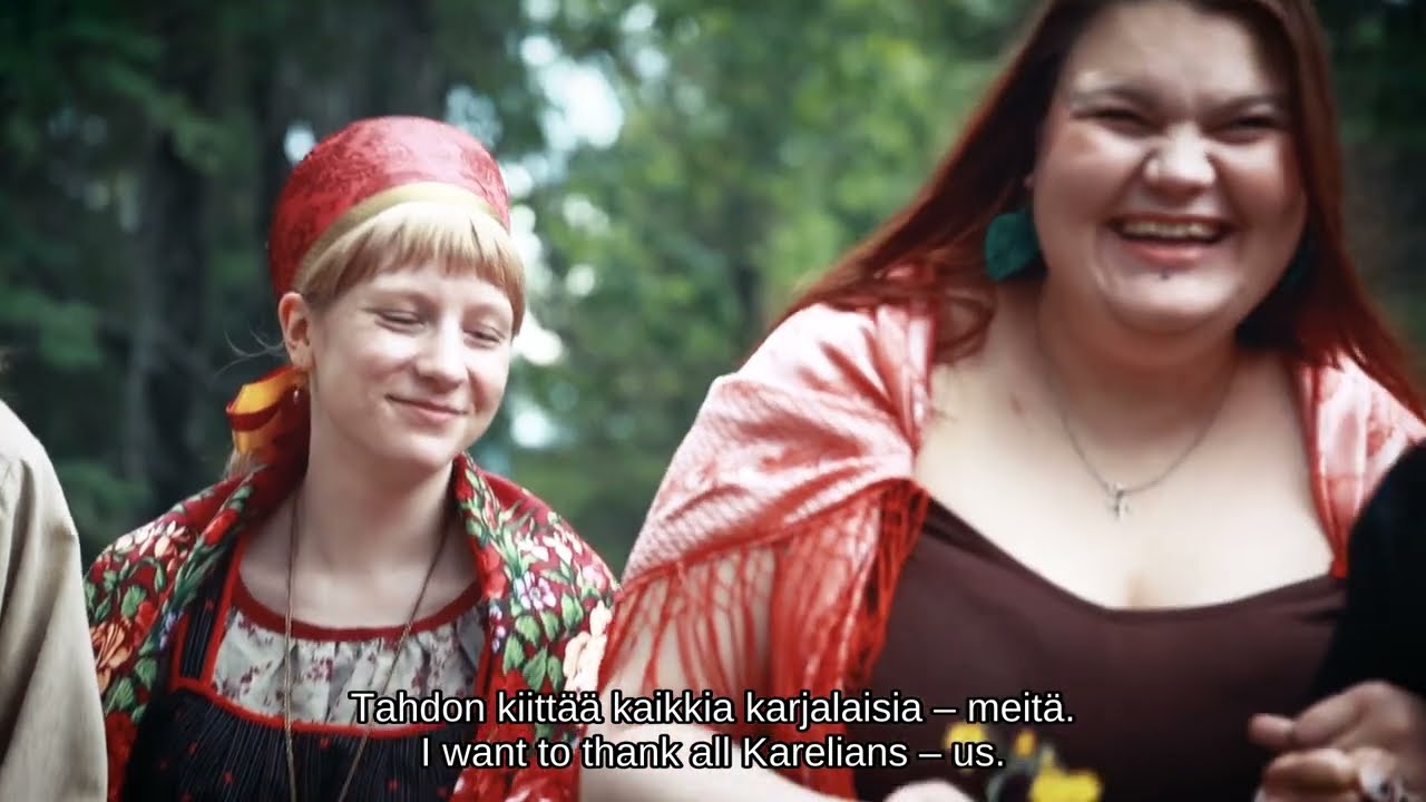 Karjalaine iäni - english & suomi text