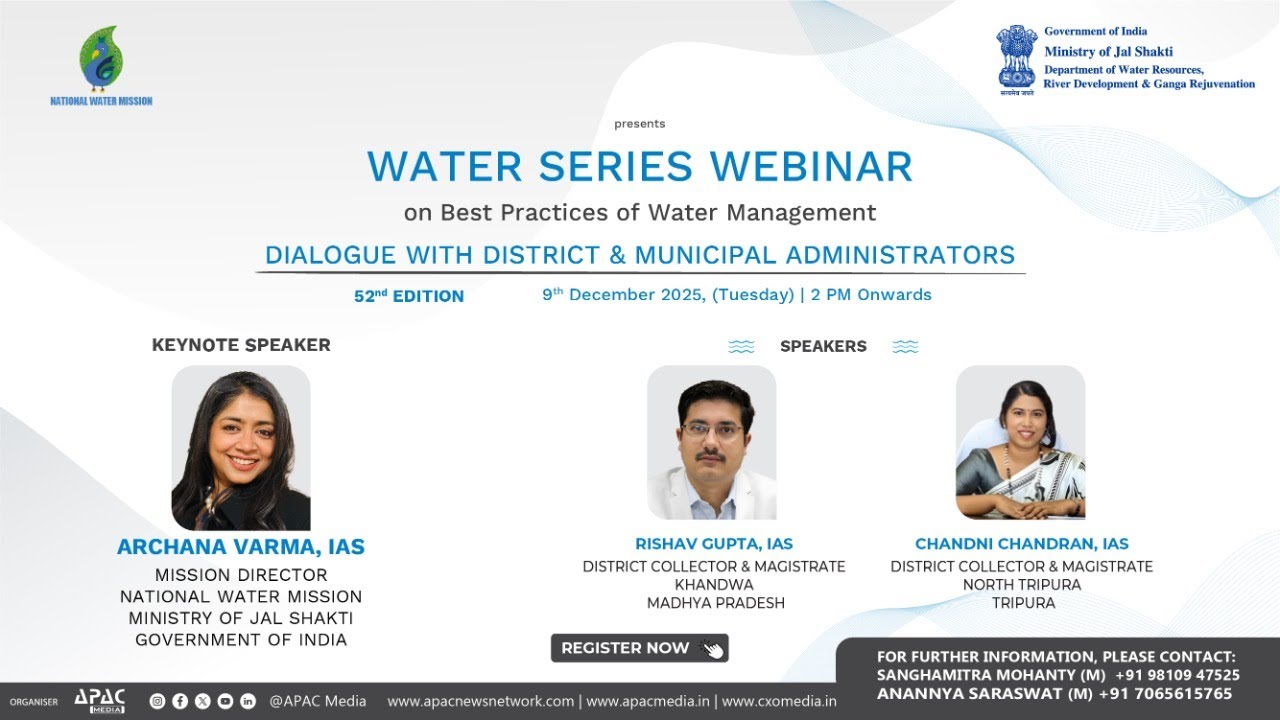 52nd Edition of Water Series Webinar on Best Practices of Water Management
