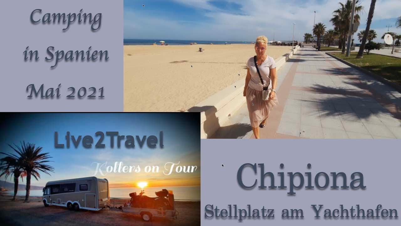 020 Chipiona, Stellplatz am Yachthafen mit Stadtstrand