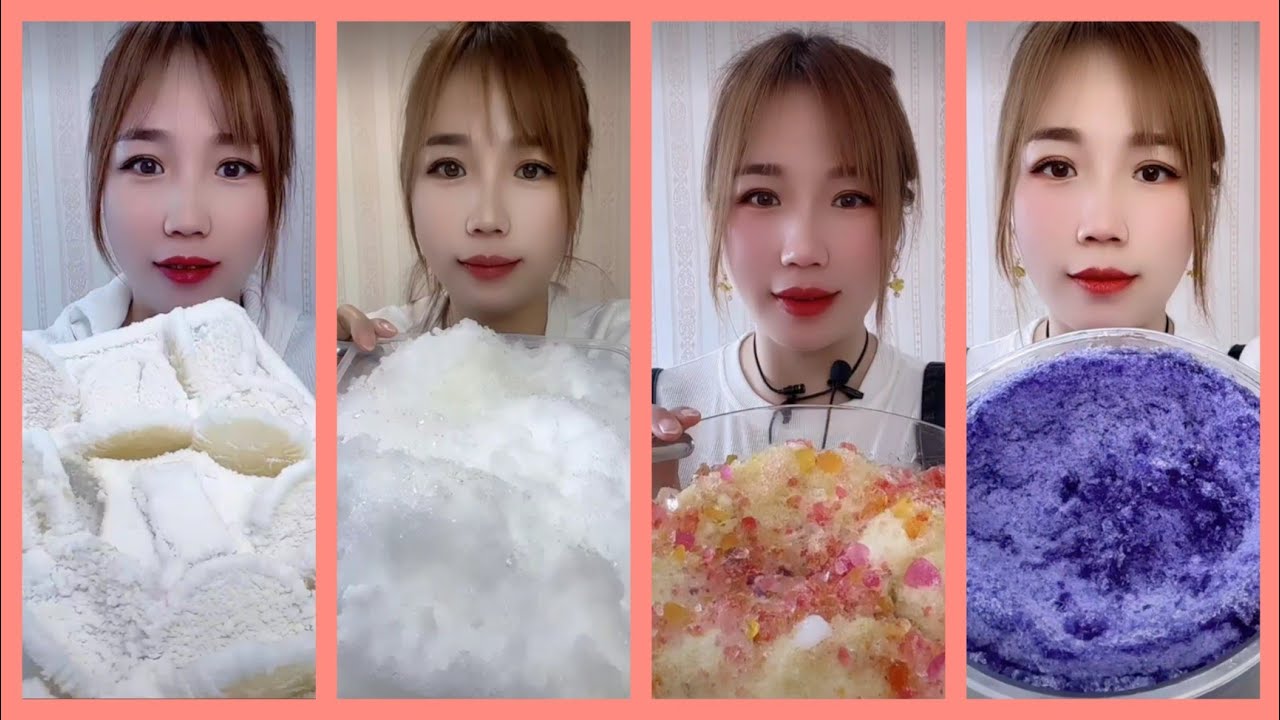 ASMR REFROZEN SHAVED | DIPPING ICE EATING WITH JEWELRY PIECES