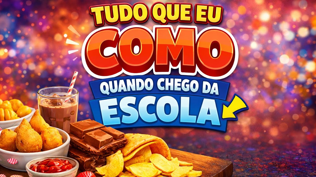 TUDO QUE EU COMO QUANDO CHEGO DA ESCOLA”estava sem fome hj kkkkkkkkkk”