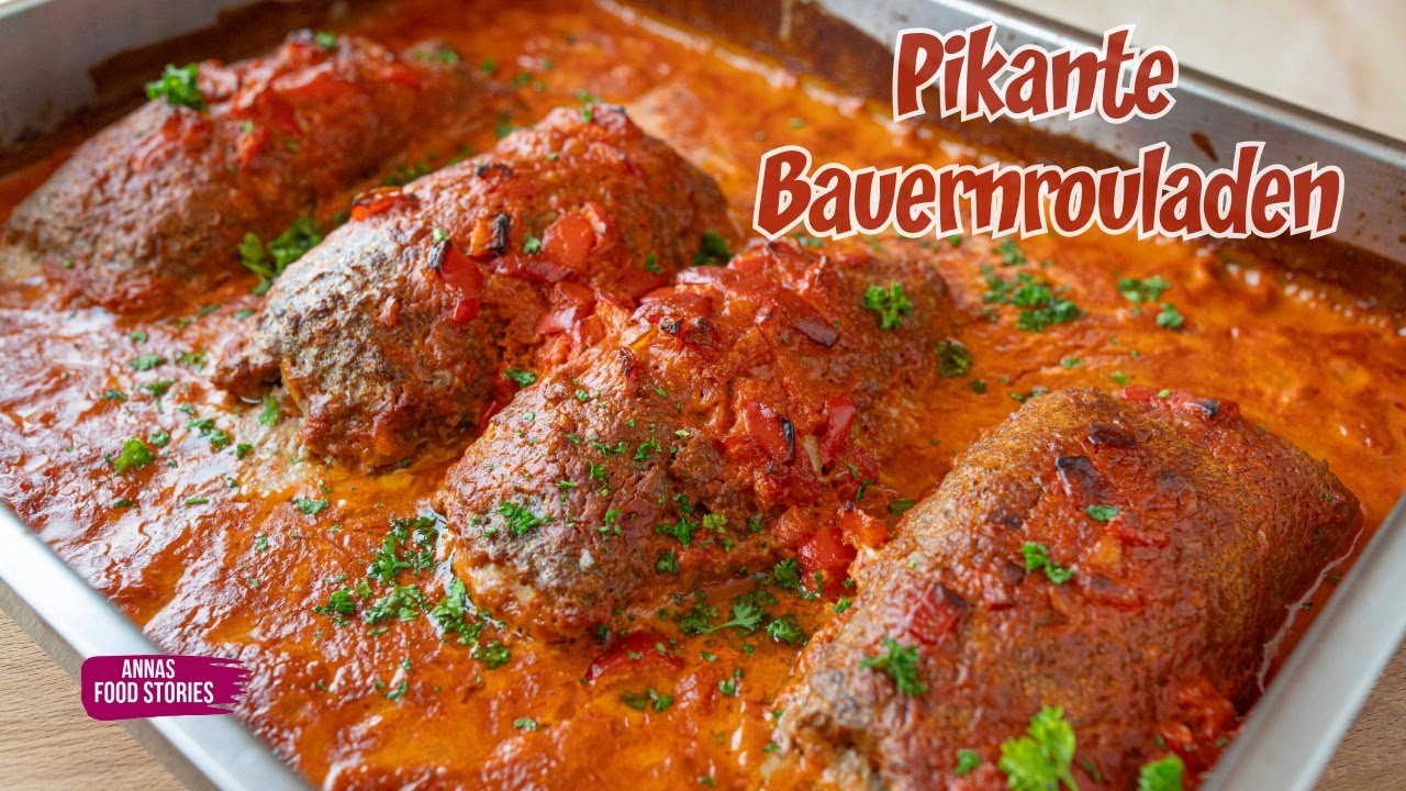 Pikante Bauernrouladen - 😋👍 leckeres Hackfleisch Gericht einfaches Mittagessen Rezept