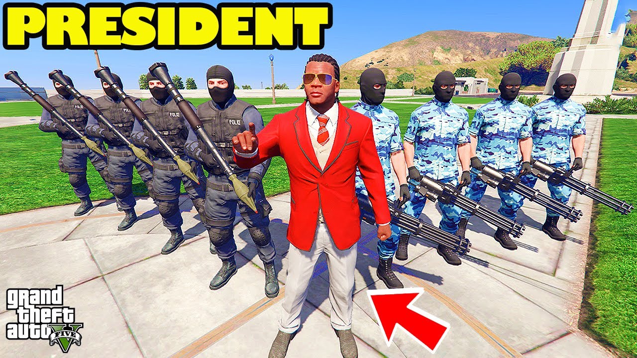 Franklin Become Most Powerful PRESIDENT in GTA 5 | SHINCHAN and CHOP