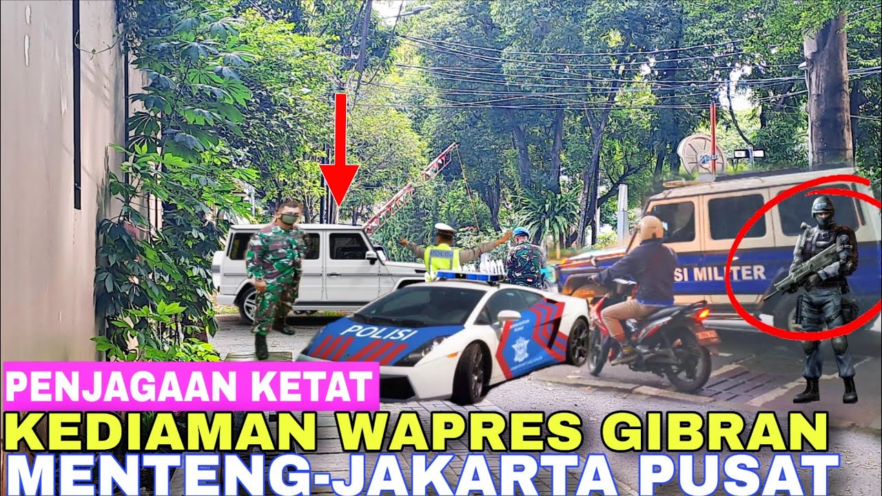 Penjagaan Ketat!Detik Detik Wapres Gibran Tiba Dikediaman Menteng