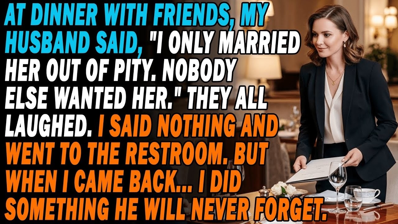Nobody Else Wanted You,” My Husband Said He Married Me Out of Pity — What I Did Next Shocked Him