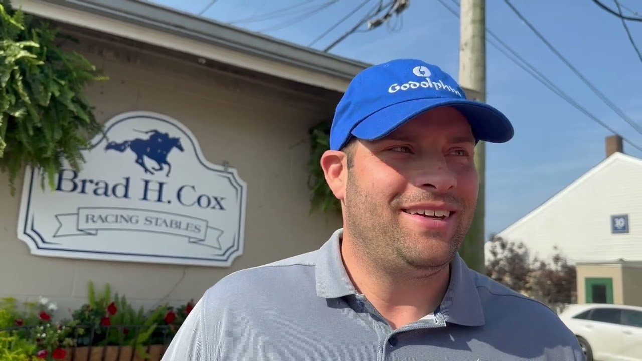 Brad Cox talks Belmont Stakes (Angel of Empire, Hit Show, Tapit Shoes)