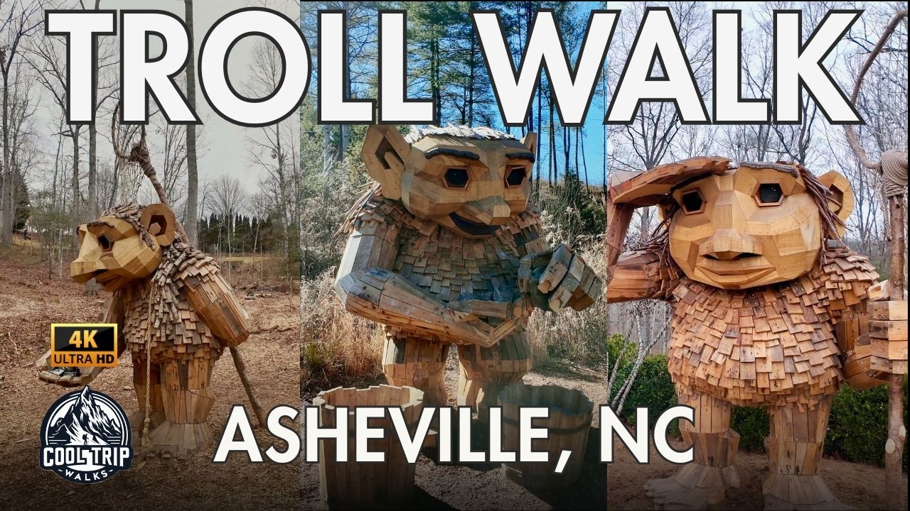 Asheville, North Carolina | Searching for the Thomas Dambo Trolls [4K]