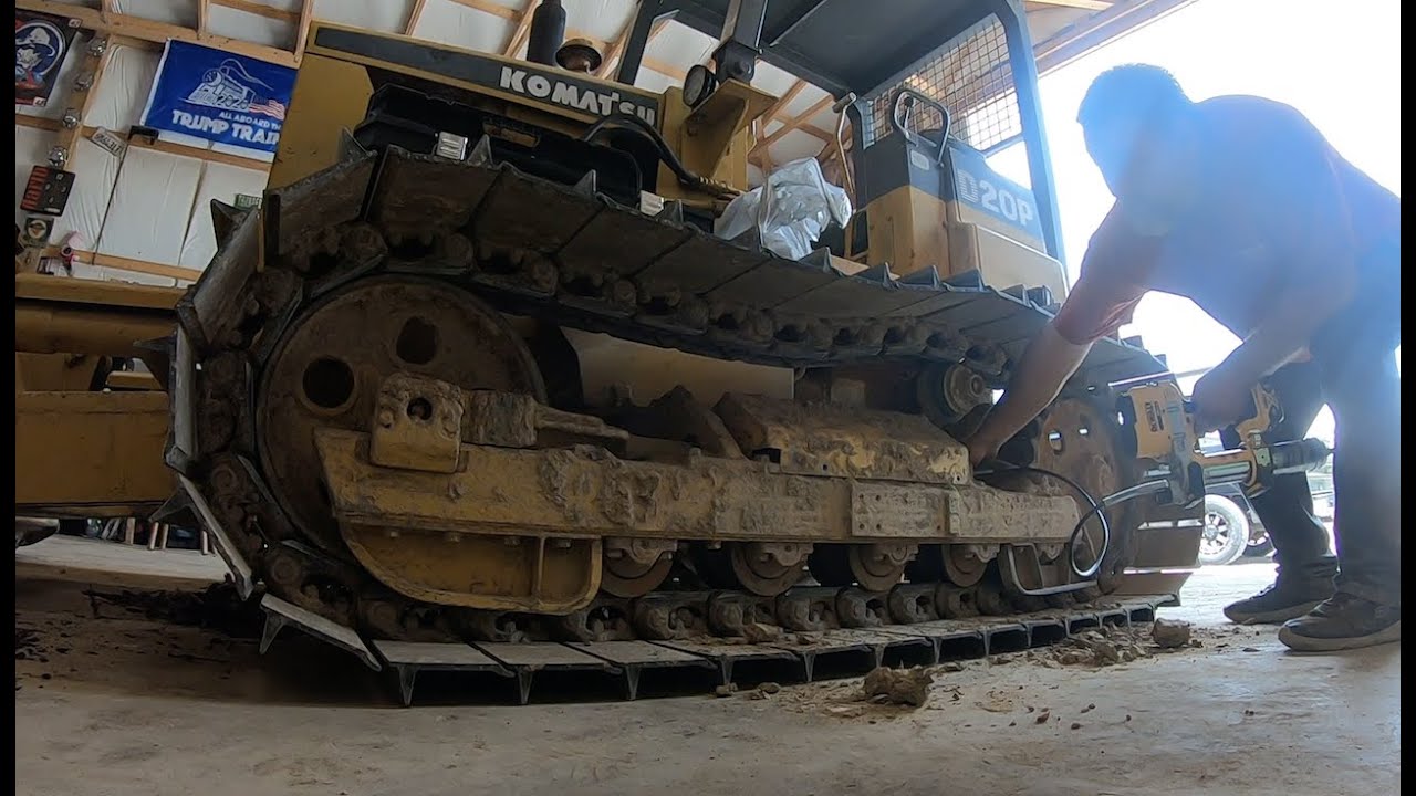 Working on an Komatsu d20 dozer.