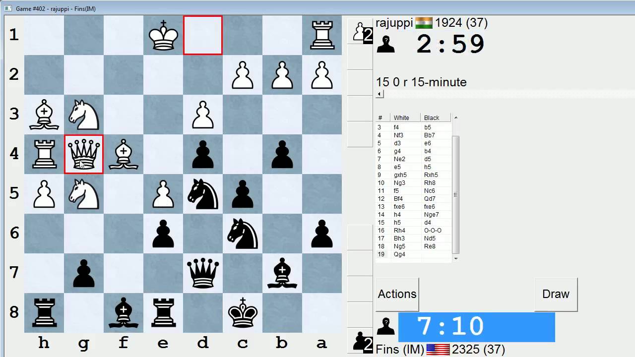 Standard Chess #115: rajuppi vs. IM Bartholomew (Sicilian Defense)