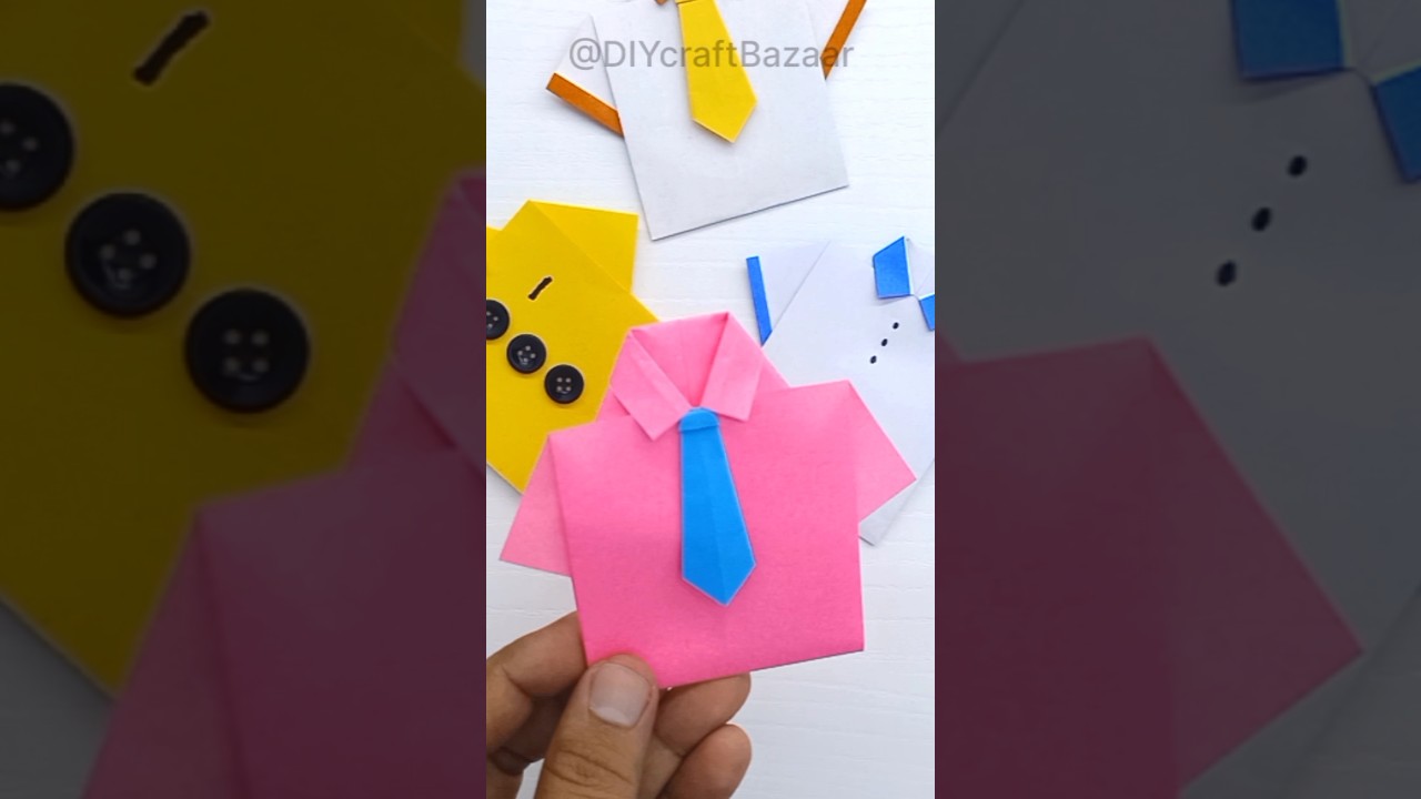 Origami Shirt 👕#origami #shirt #diy #papercraft #craft #paperart