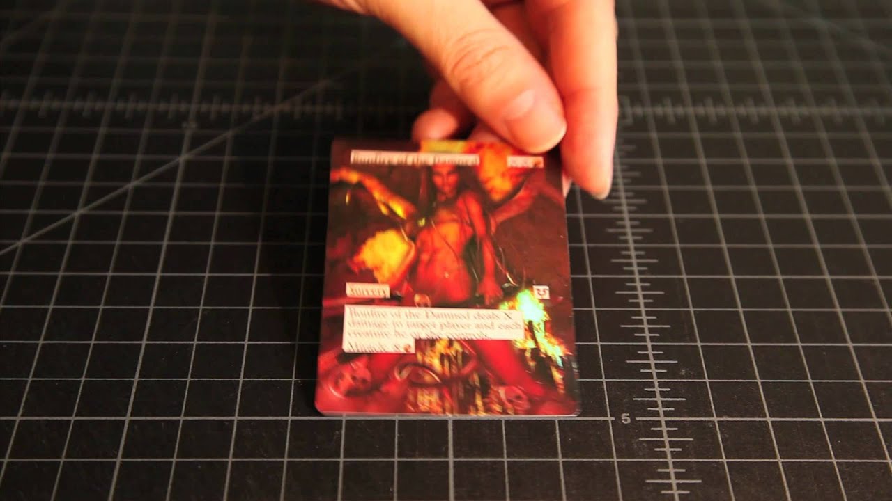 MTG FOIL ALTERED ART BONFIRE OF THE DAMNED 4 ♕ SPELLSCOOP.COM ♕