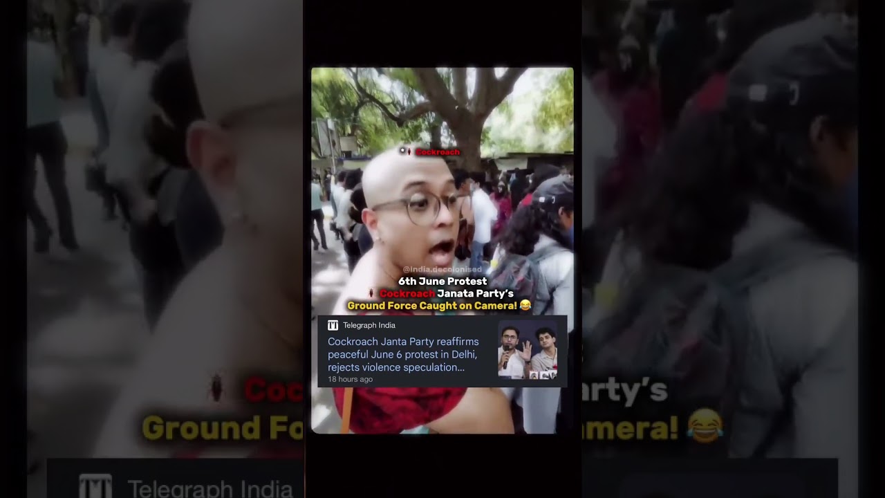 6th June Protest: Cockroach Janata Party&rsquo;s Ground Force Caught on Camera! 😂🔥