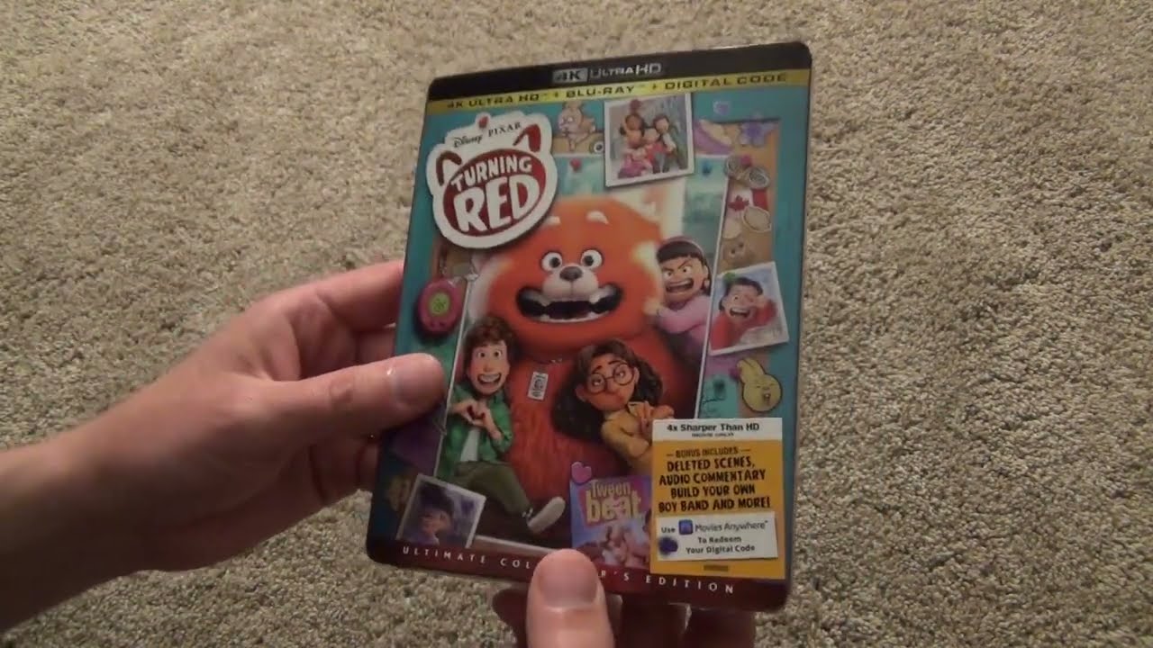 Disney/Pixar's Turning Red 4K Ultra HD + Blu-Ray + Digital Copy Unboxing