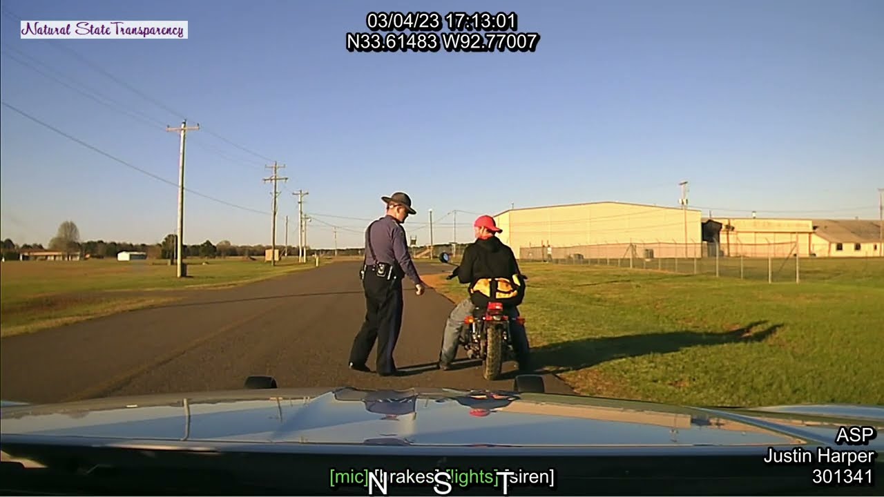 Motorcycle Pursuit East Camden Ouachita County Arkansas State Police Troop F, Traffic Series Ep. 155