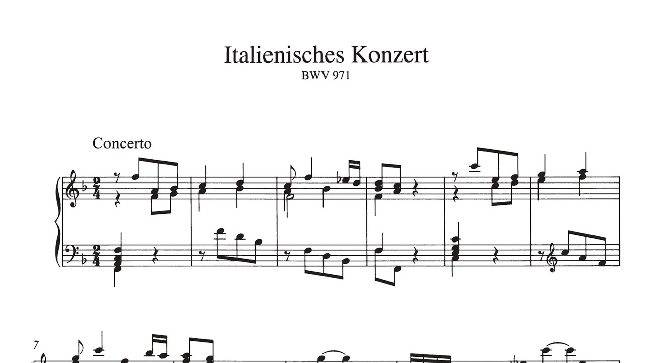 Italian Concerto BWV 971 - J. S. Bach/Nathan Gnewikow