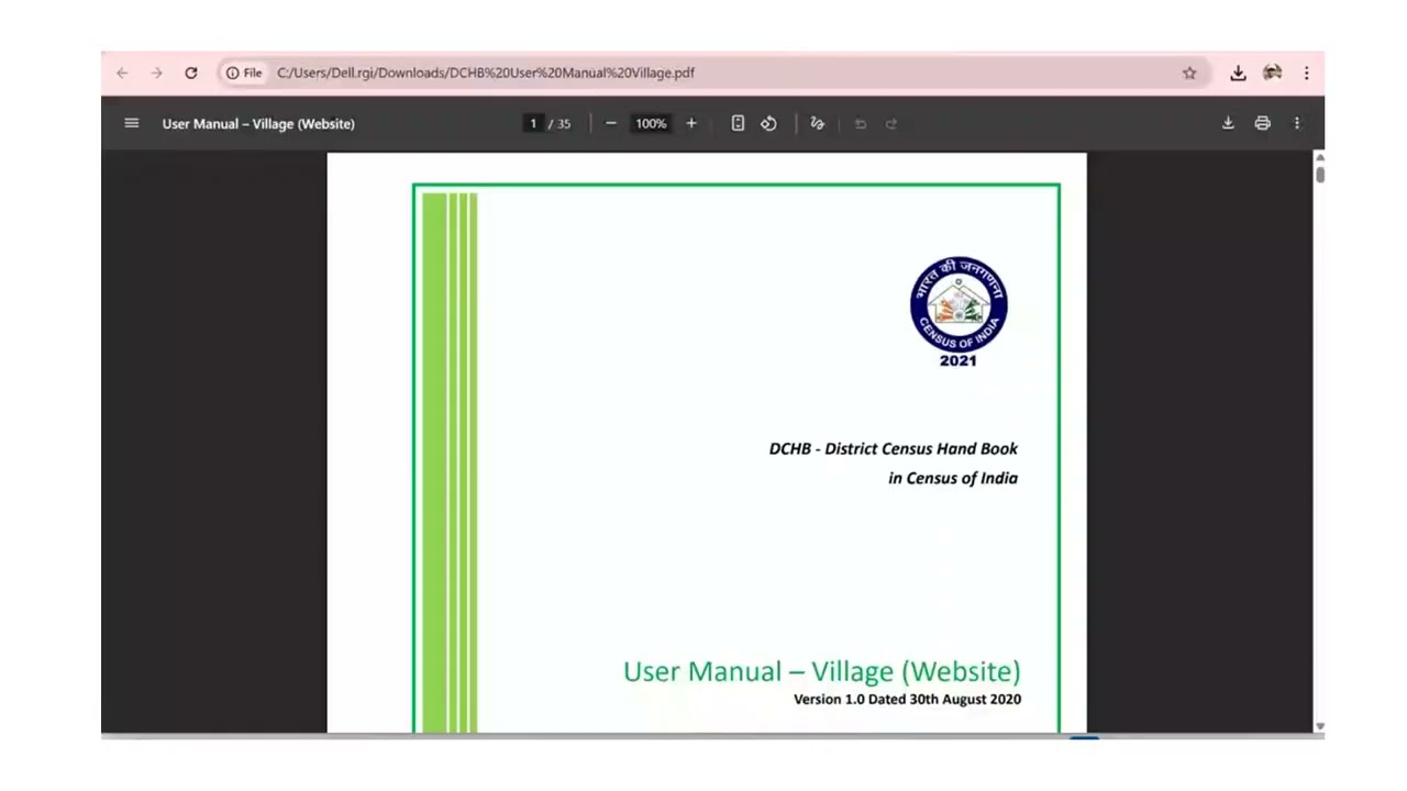 Census 2027 DCHB Portal Demo Training Video