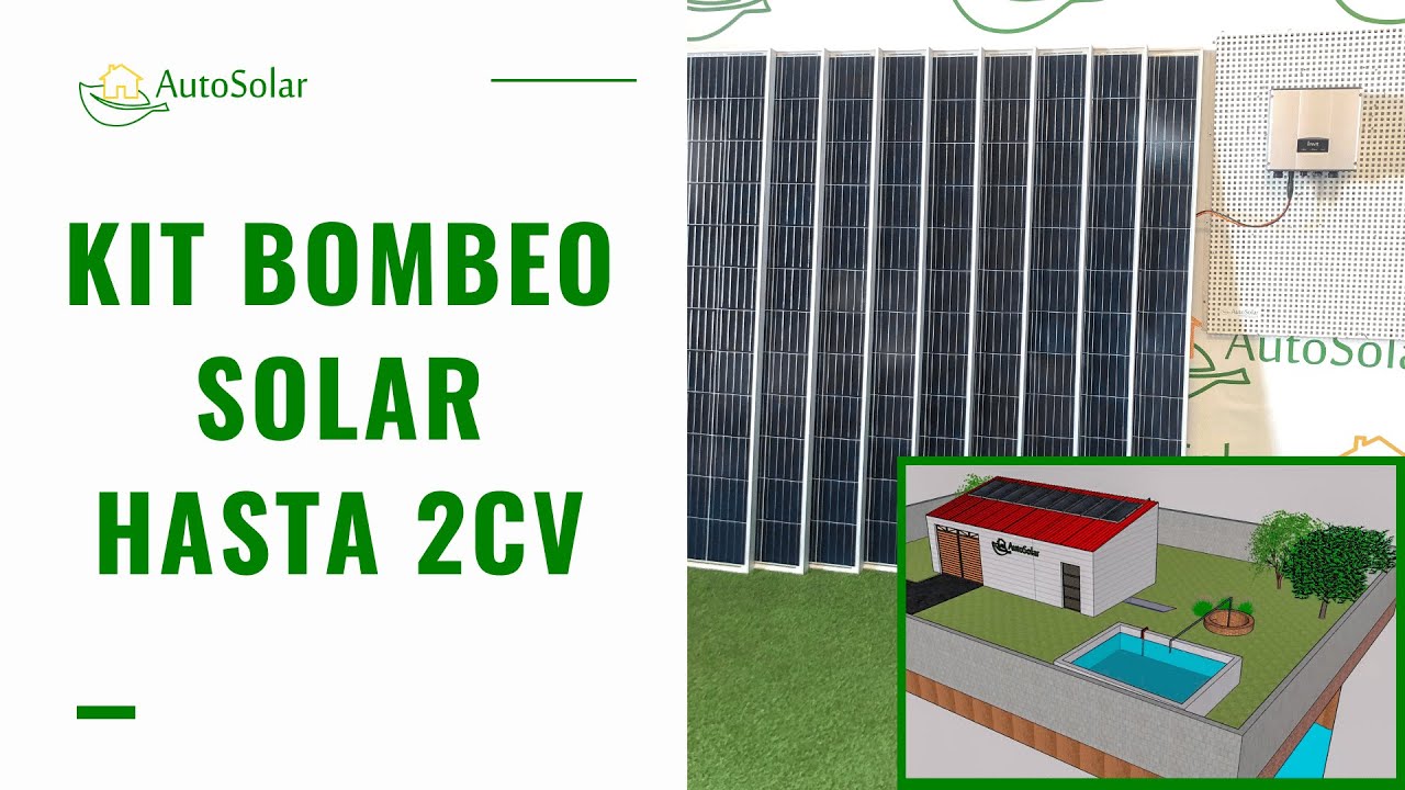 Bombeo Solar Directo: Kit placas solares para bomba de agua solar | Autosolar