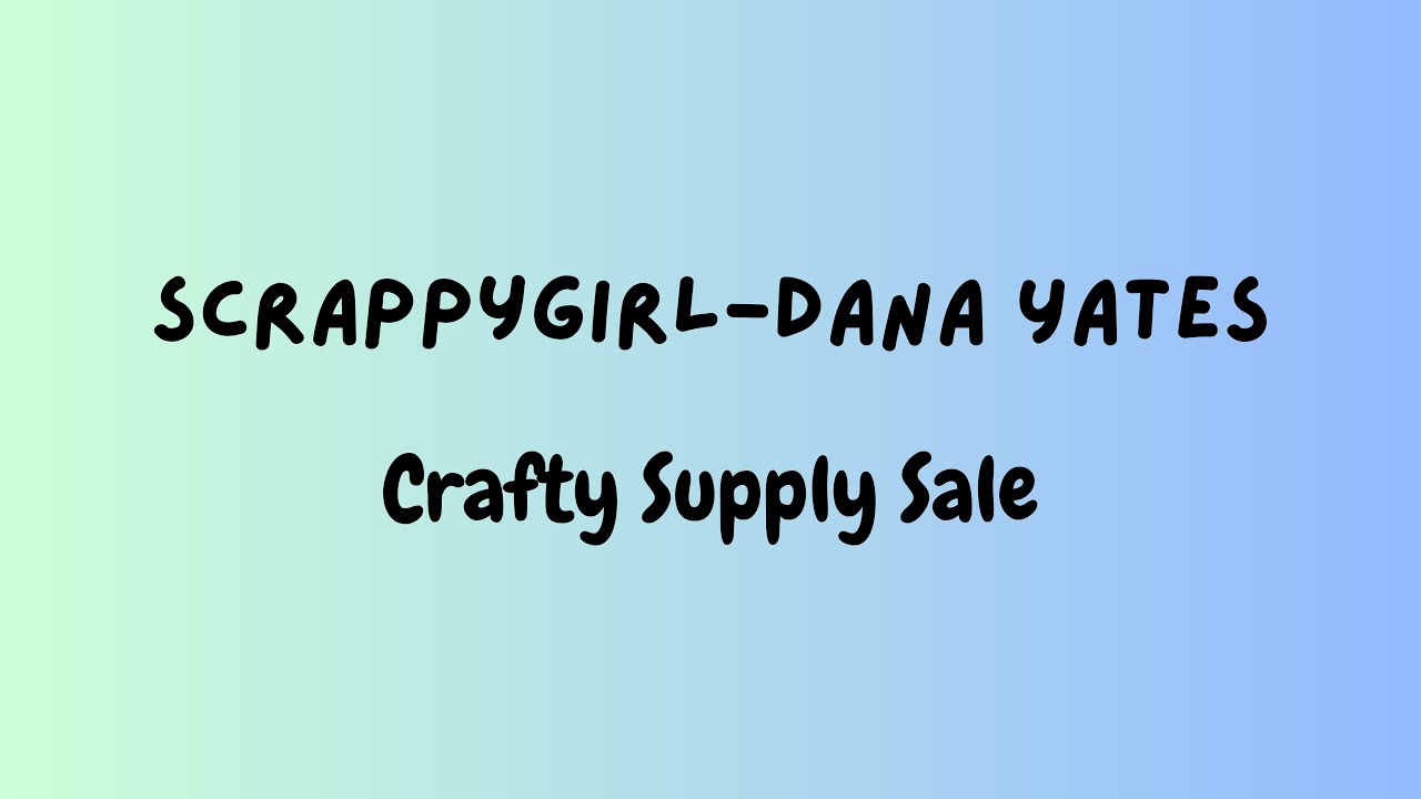 Crafty Supply Sale