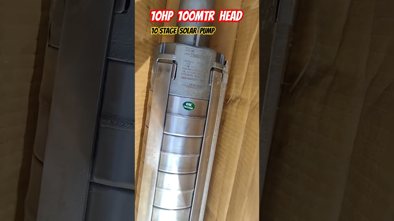 10 hp Solar Pump set for 100 Mater head