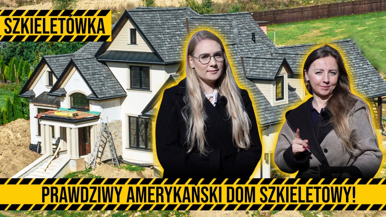 Dom drewniany w technologii szkieletowej kanadyjskiej w stylu amerykańskim w Polsce  #projektydomów