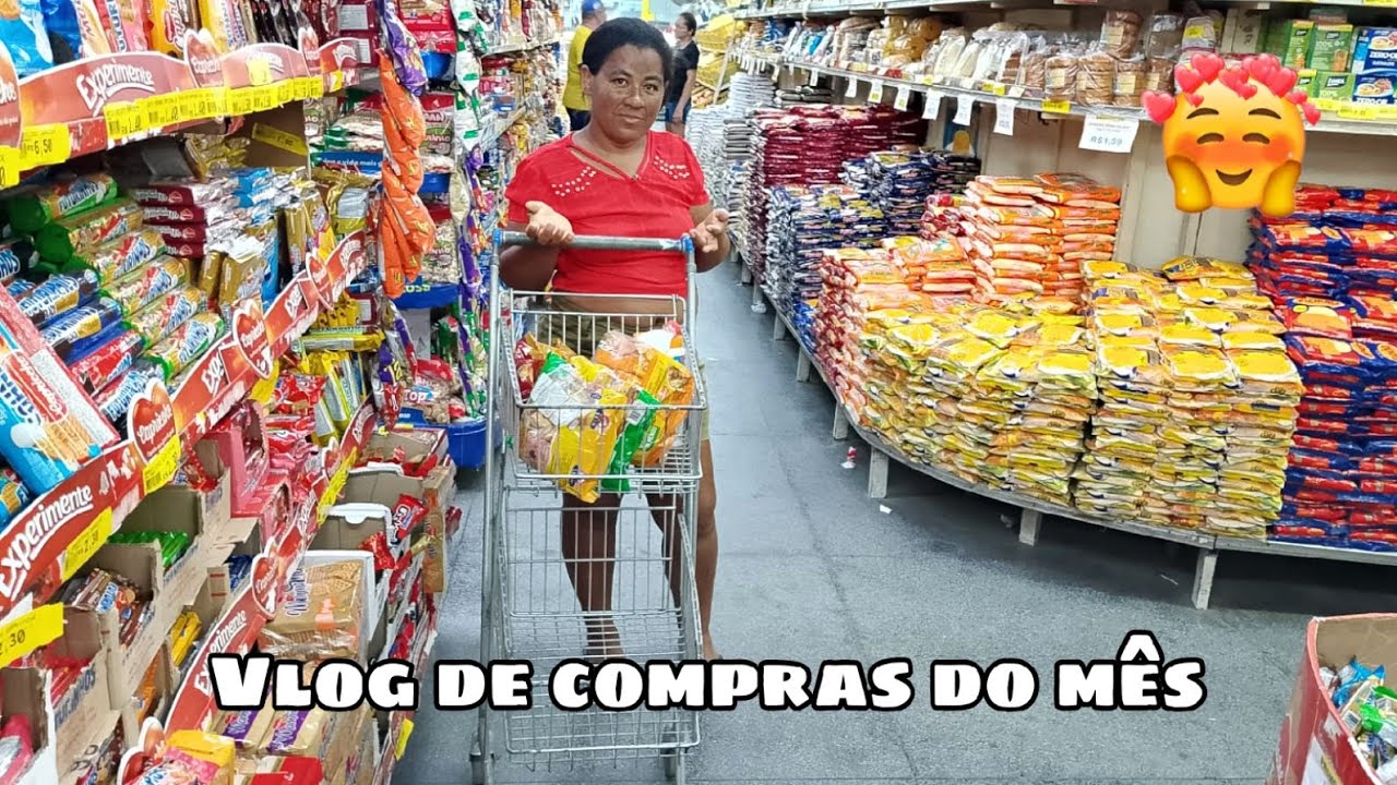 Volg de compras do mês no mercado atacado 🛒😍 será que compensou ❓❗❓