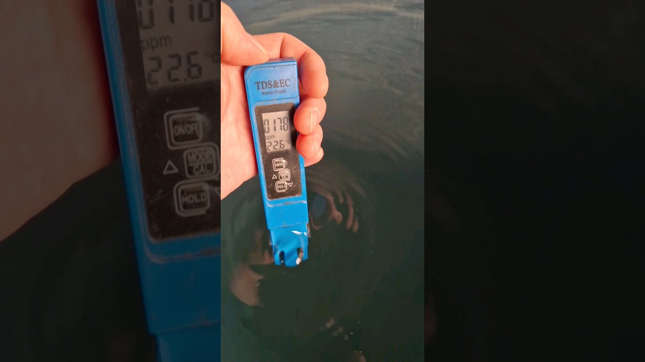 Показания ЕС воды из скважины для полива. #садоводство #теплица #shorts