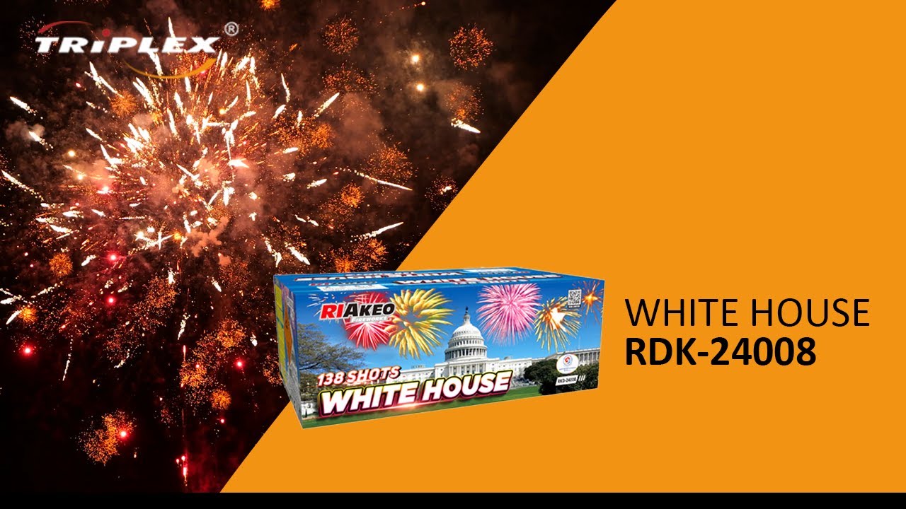 FAJERWERKI RDK-24008 138S 1.2&Prime; BATERIA WHITE HOUSE F4 RIAKEO FIREWORKS