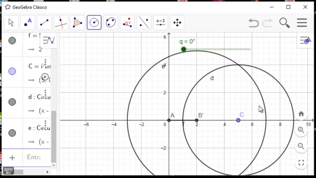 cuatro barras analisis de posición con Geogebra