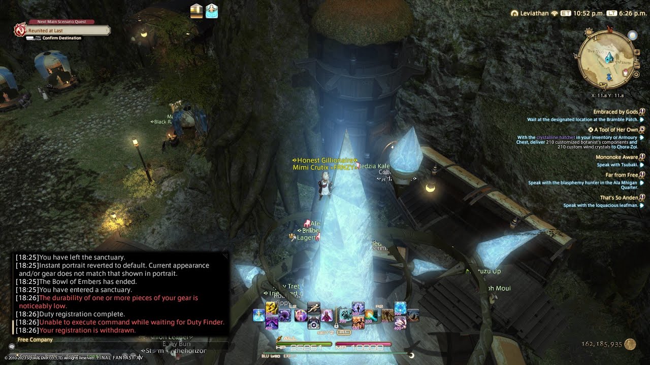 (PATCHED) Wrong warp to top of Gridania aetheryte - self destruct + duty queue