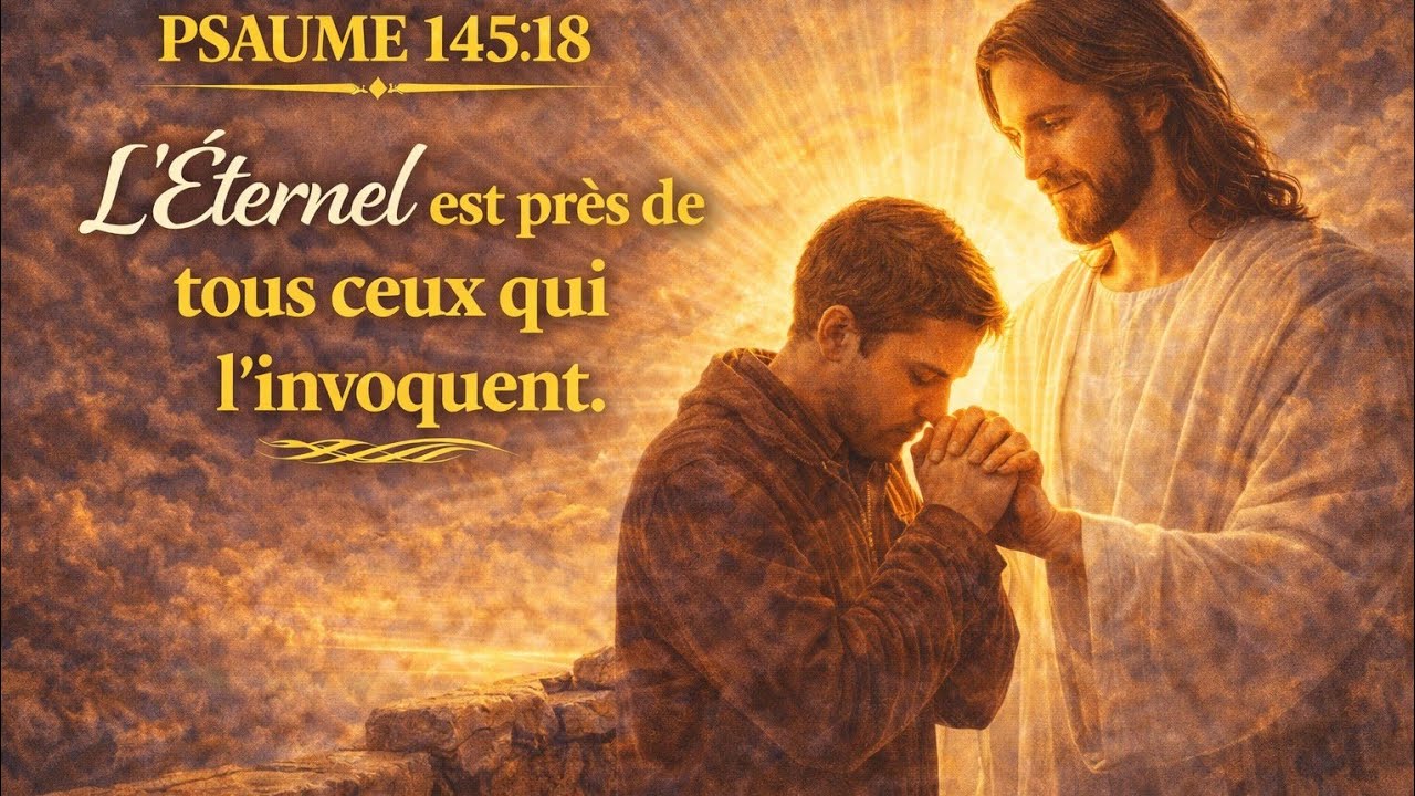 PSAUME 145:18 — DIEU EST PLUS PROCHE QUE TU NE LE CROIS 🤍📖