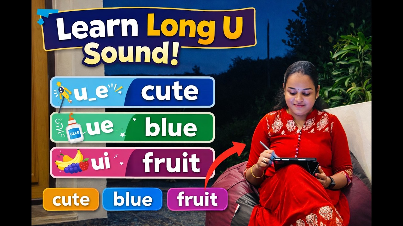 Long U Sound Made Easy | u_e, ue, ui | Phonics Class
