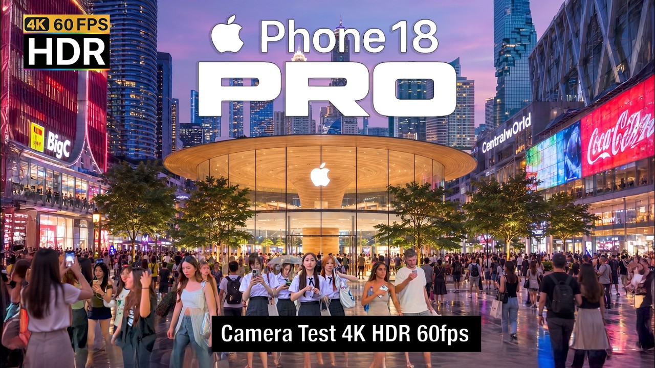 iPhone 18 Pro/Pro Max - Camera Test 4K HDR 60fps - Downtown Bangkok, Thailand