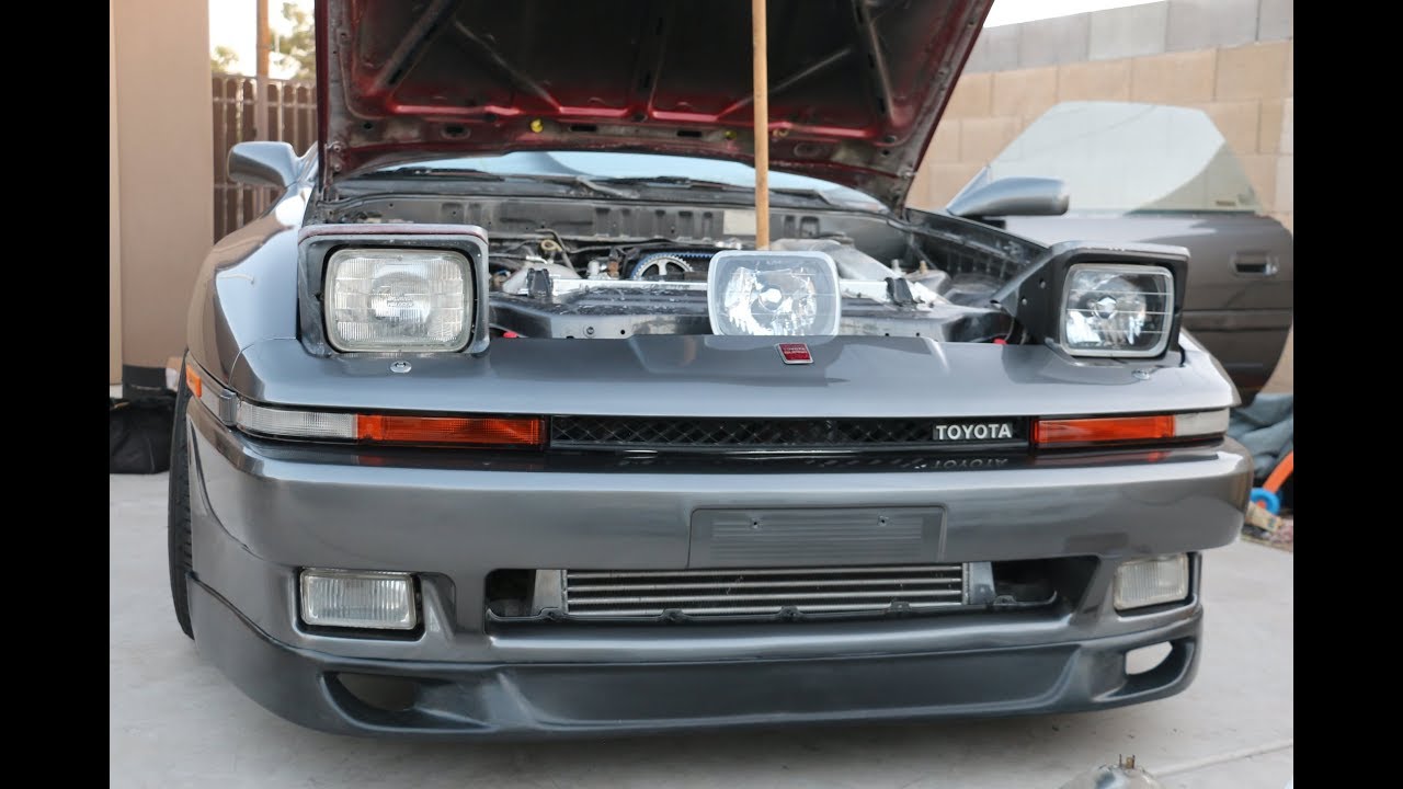 MK3 SUPRA NEW BLACK CHROME 7X6 HEADLIGHTS AND LED MODS