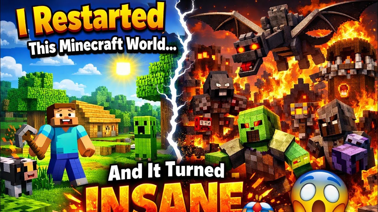 I RESTARTED THIS MINECRAFT WORLD… AND IT TURNED INSANE 😱