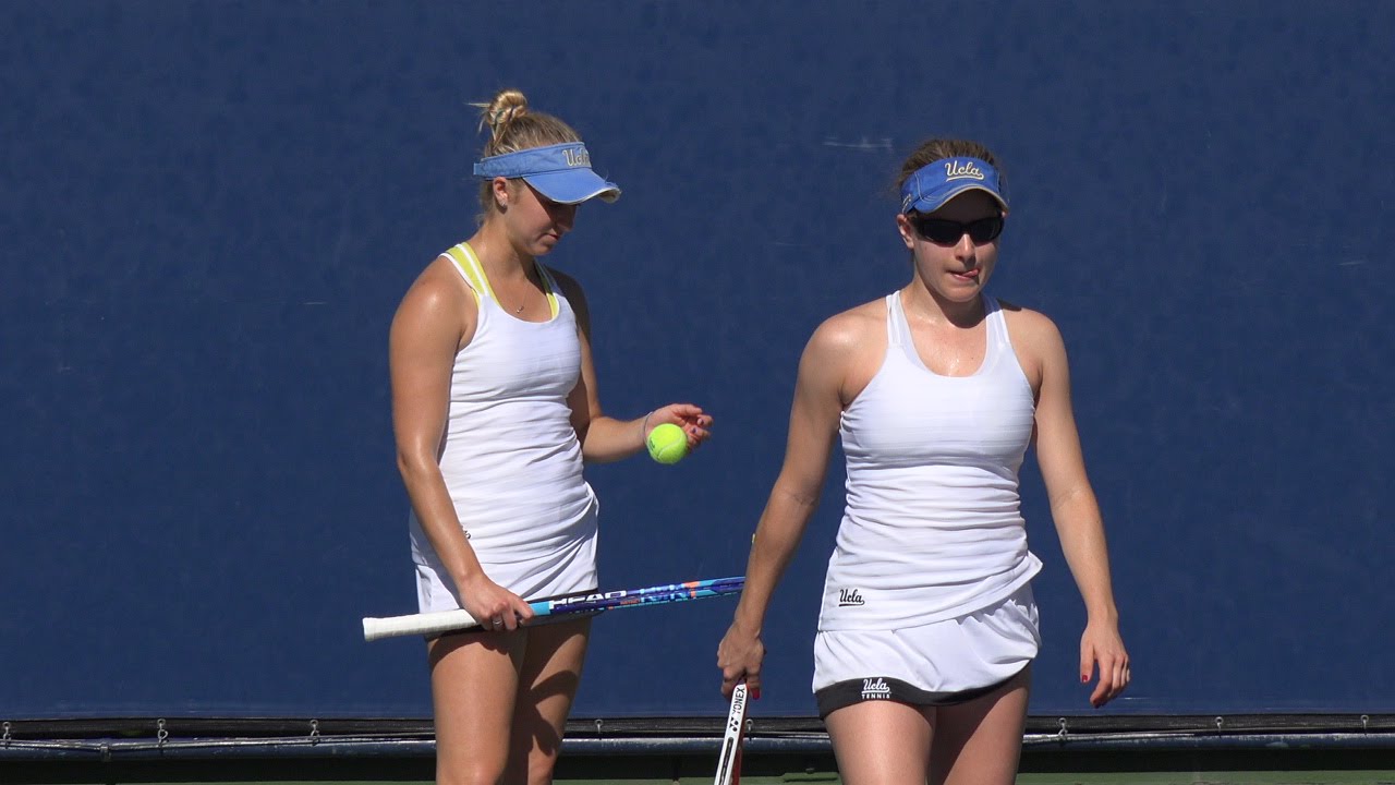 02 07 2016 Harrison/McPhillips (UCLA) Vs  Barnett/Larner (NU) #1 women's doubles at LATC