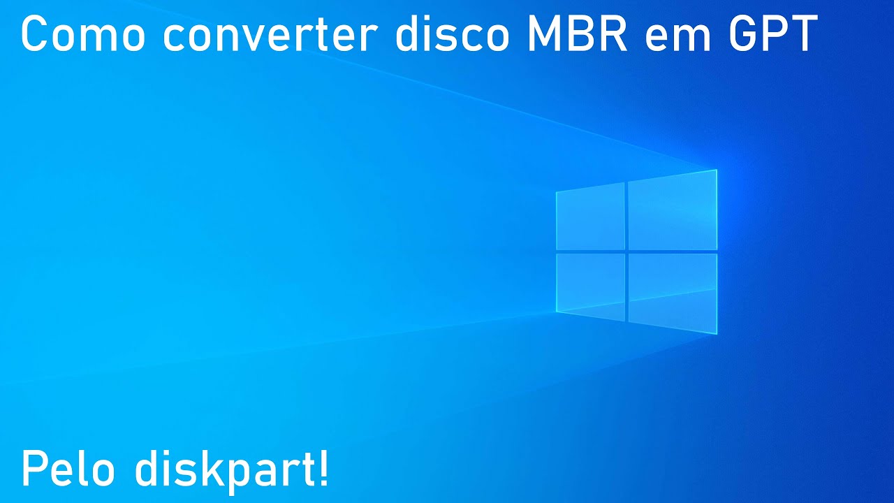 COMO CONVERTER DISCO MBR EM GPT PELO DISKPART (passo a passo)