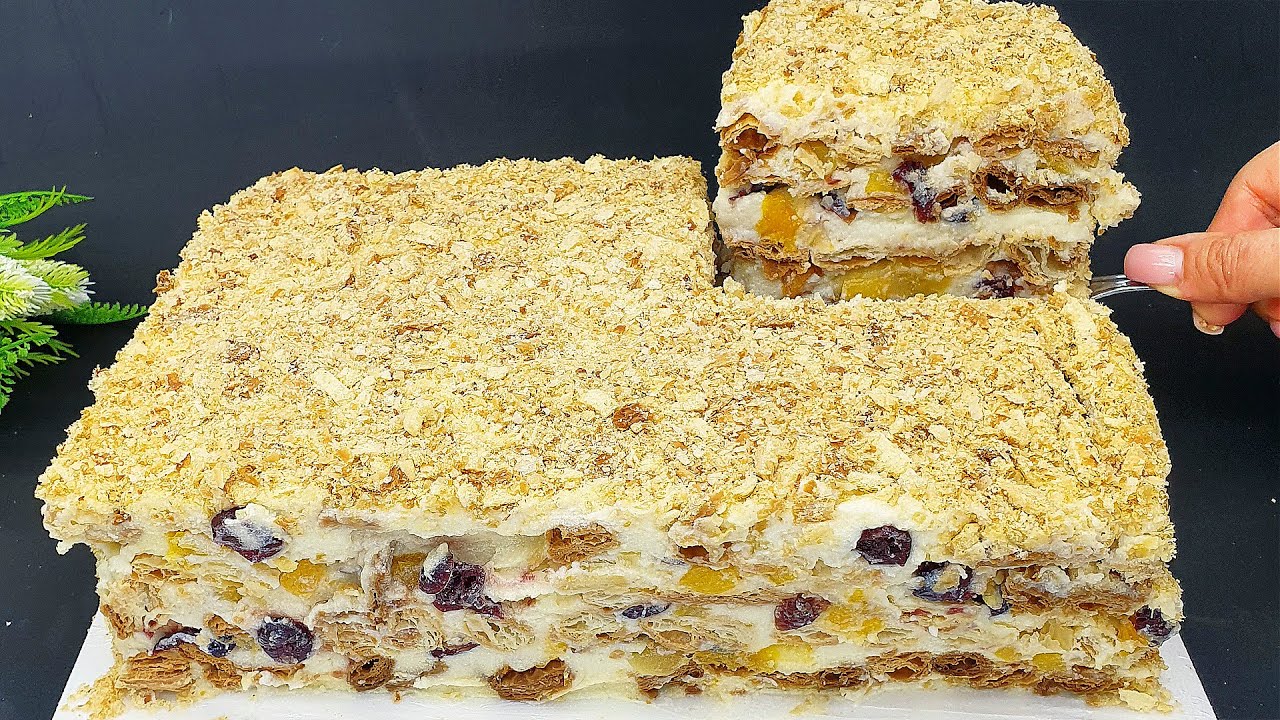 Kuchen in 5 Minute! Sie werden diesen Kuchen jeden Tag machen. Napoleon Torte