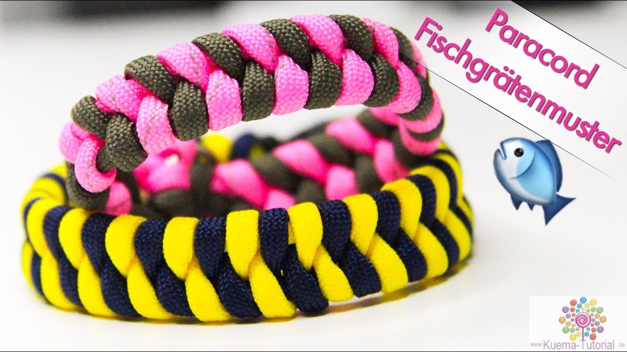 Paracord - einfaches Anfänger Armband Fischgrätenmuster
