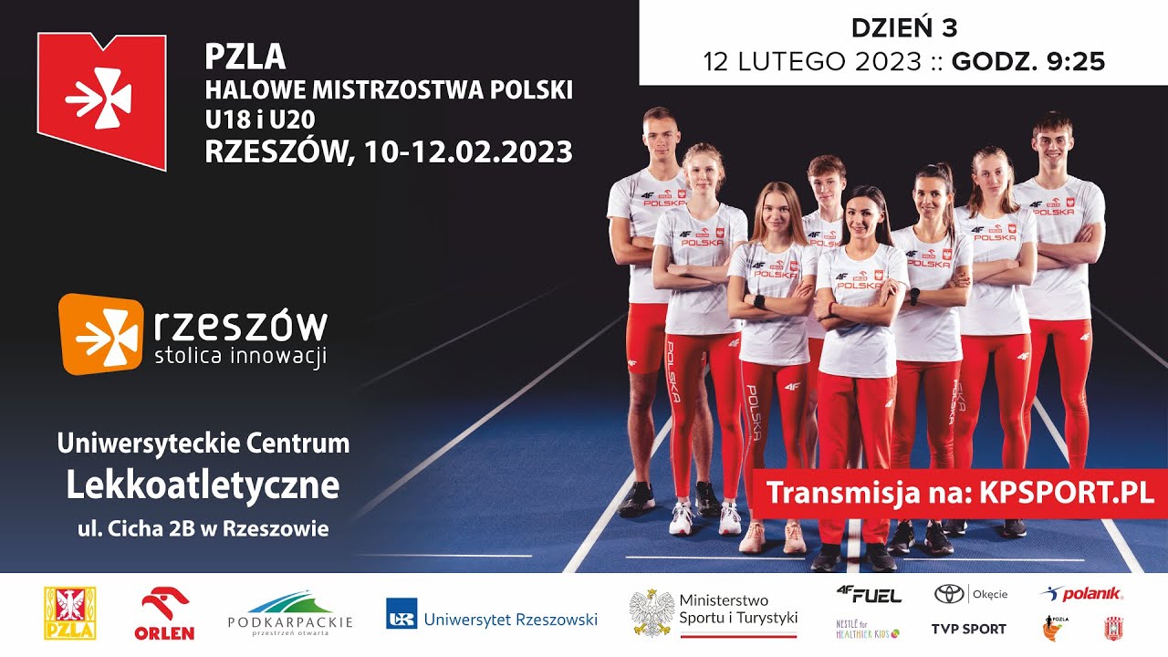 Halowe Mistrzostwa Polski U18 & U20 - Rzeszów / LIVE / Dzień 3 [12.02.2023]
