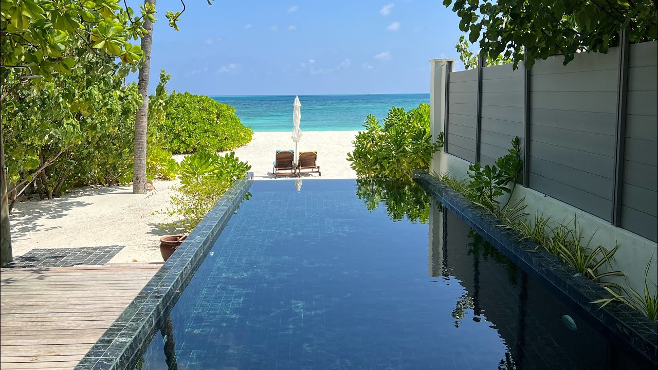Atmosphere Kanifushi Beach Villa With Pool Room Tour