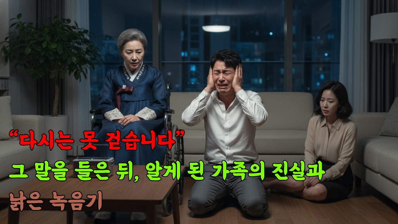 “다시는 못 걷습니다” 그 말을 들은 뒤, 알게 된 가족의 진실과 낡은 녹음기