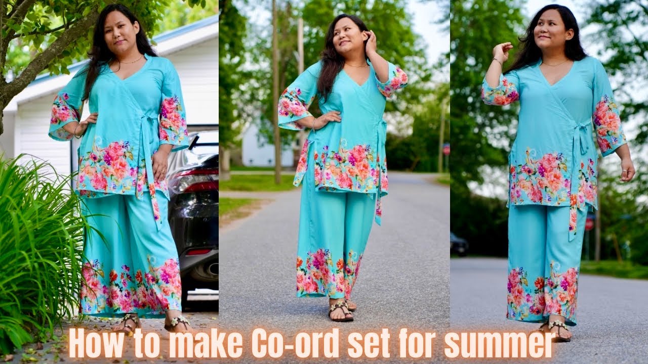 How to make Co-ord Set for Summer Cutting and Stitching | wrapron/angrakha Kurta |Maina Thapa
