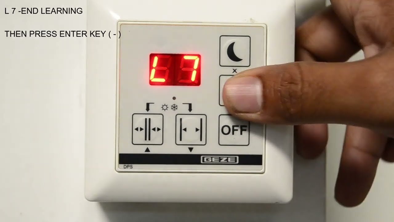 GEZE AUTOMATIC DOOR PROGRAMMING