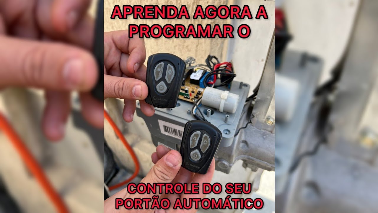 Aprenda a configurar controle do portão Automático!