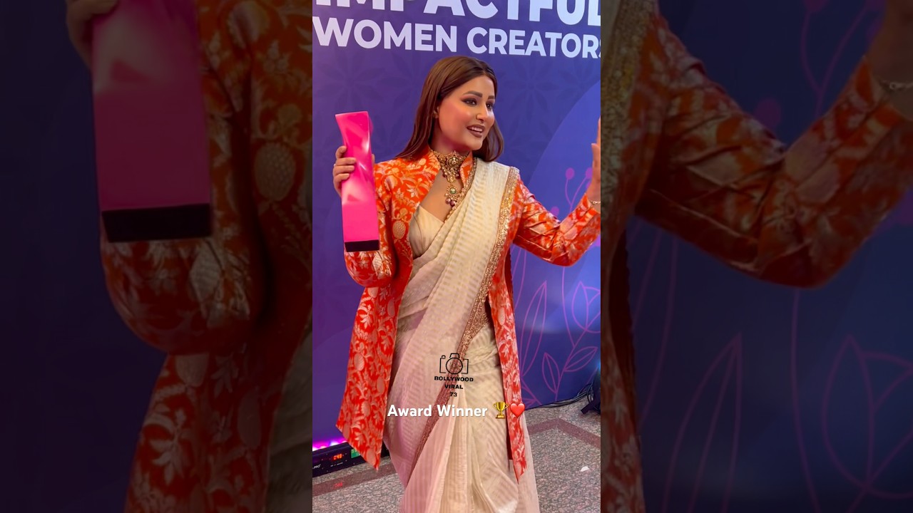 Award Winner 🏆 #hinakhan Leave for Award Night #trendingshorts #ytshorts #shorts