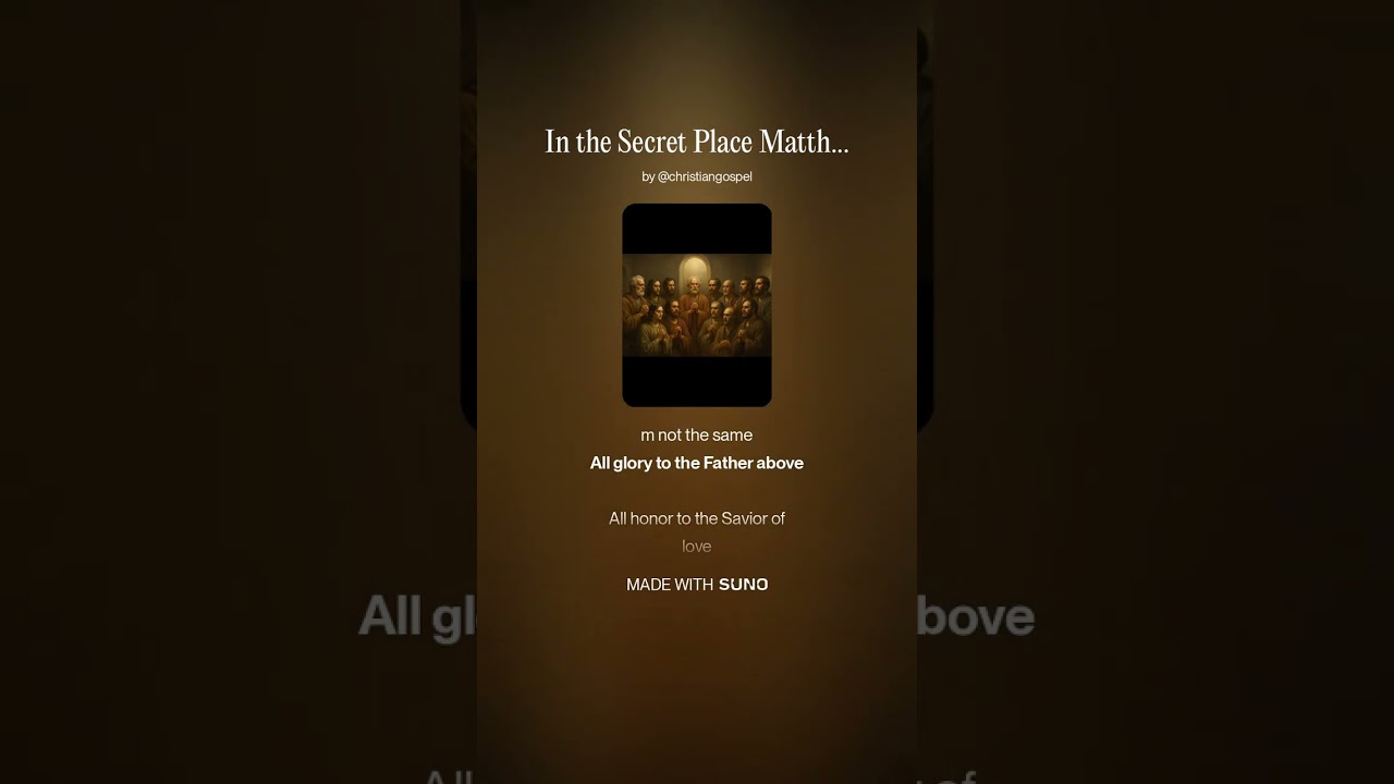 In the Secret Place, Matthew 6:1-6, 16-18