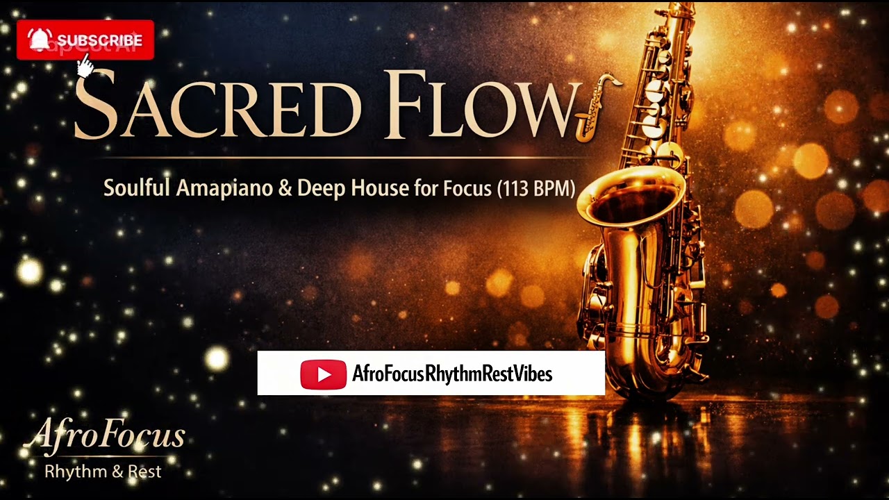 Sacred Flow 🎷 | Soulful Amapiano & Deep House for Focus (113 BPM)
