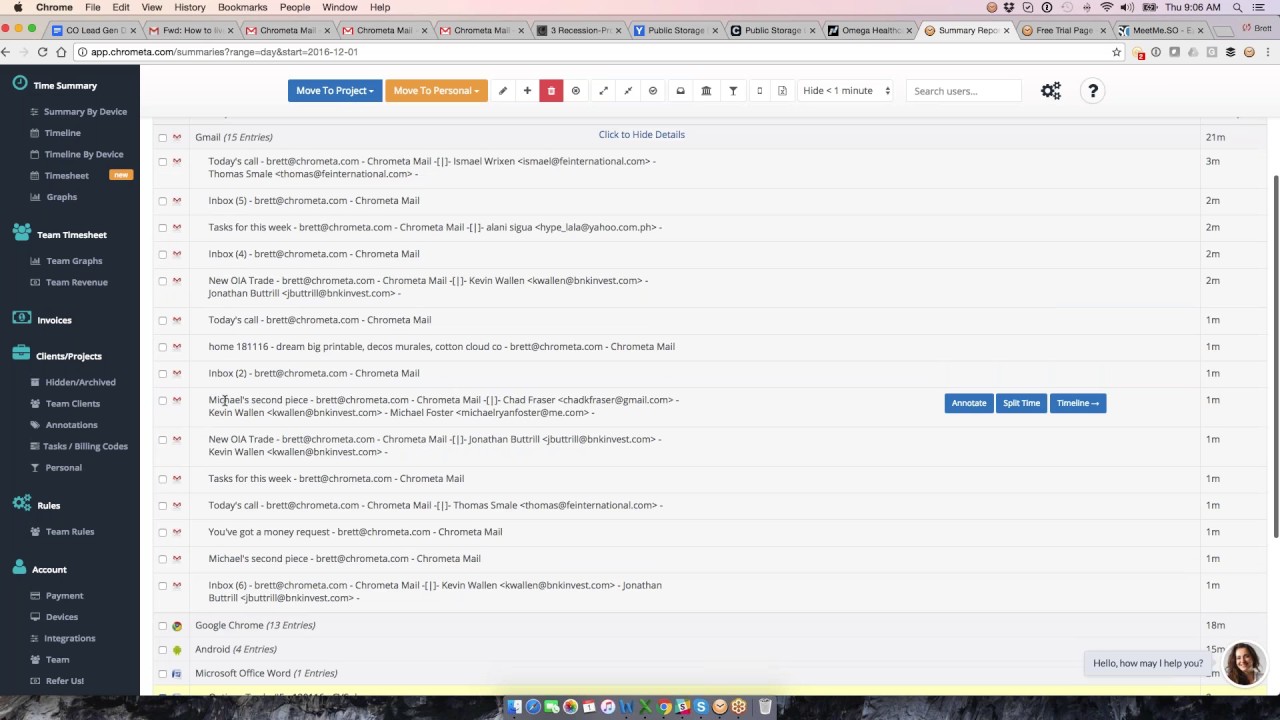 Lawyer Time Tracking App: Chrometa Demo